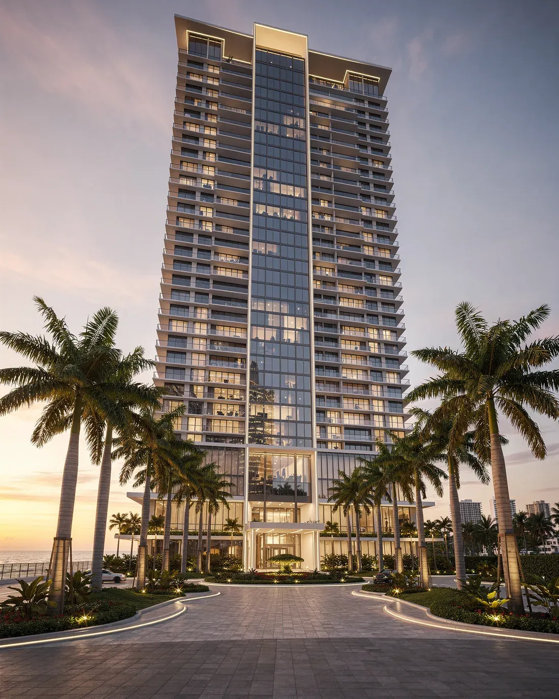 Torre residencial frente al mar en Miami